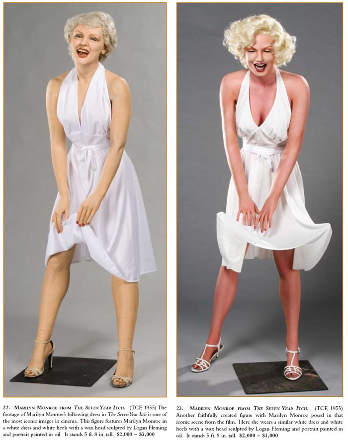 Marilyn Monroe Wax Figures Up For Auction The Marilyn Monroe Collection