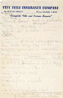 Just in Time for Thanksgiving:  Marilyn Monroe’s Stuffing Recipe