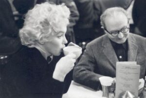 Marilyn Monroe and Lee Strasberg, New York City, 1955
