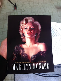 #MarilynMonroe Memorial Service Program