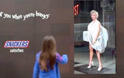 Interactive Snickers Billboard Features Marilyn Monroe
