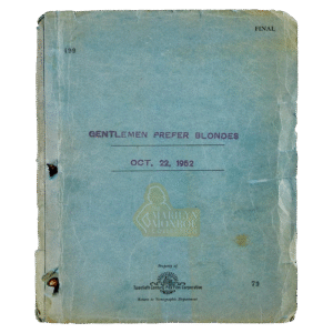 Marilyn Monroe’s Personal Script for Gentlemen Prefer Blondes