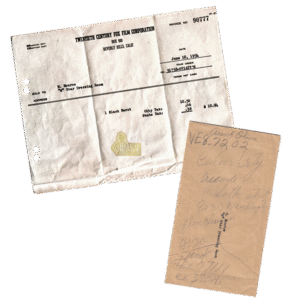 Marilyn Monroe’s Personal Annotated Envelope and a Black Beret Receipt, 1954