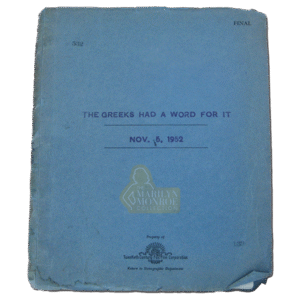 Marilyn Monroe’s Personal Script for How to Marry a Millionaire