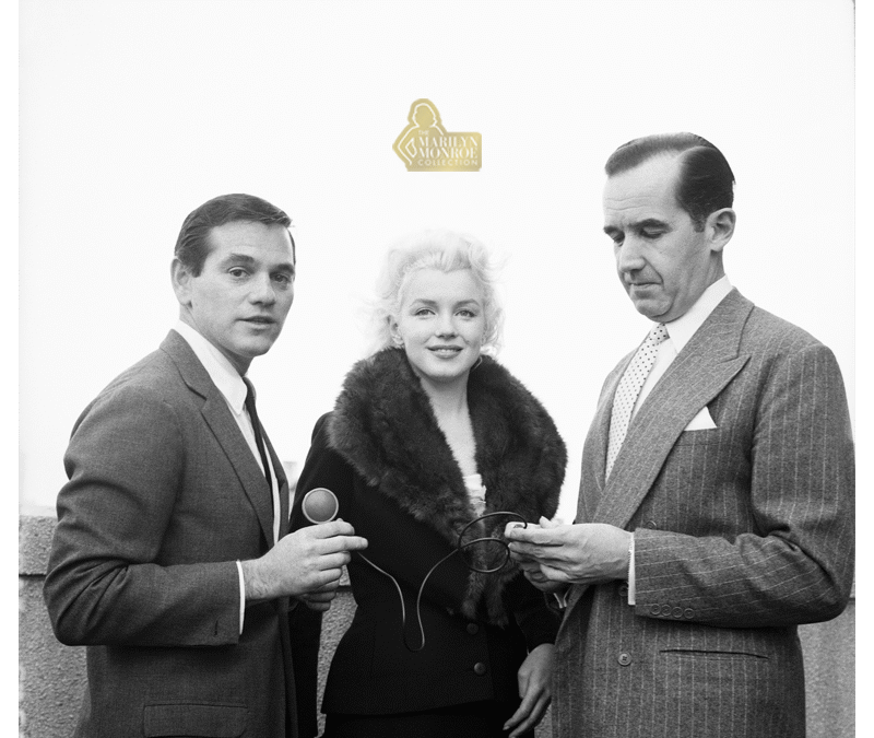 Original Photograph Of Marilyn Monroe With Milton Greene And Edward R. Murrow, April 1955