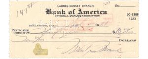 Marilyn Monroe Signed Personal Bank Check, Early Career Period, 1951