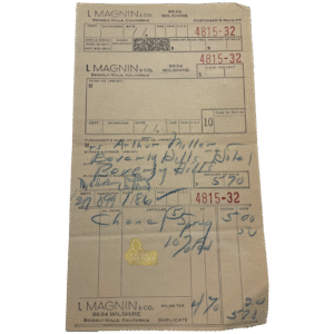 Marilyn Monroe’s Chanel No. 5 Receipt
