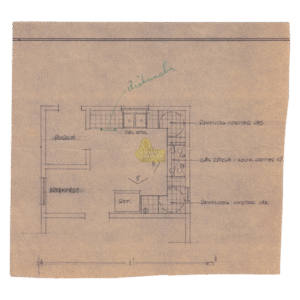 Marilyn Monroe’s Personal Architectural Drawing of the Kitchen at 12305 Fifth Helena Drive