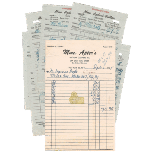 Marilyn Monroe’s Personal Dry Cleaning Receipts, 1955